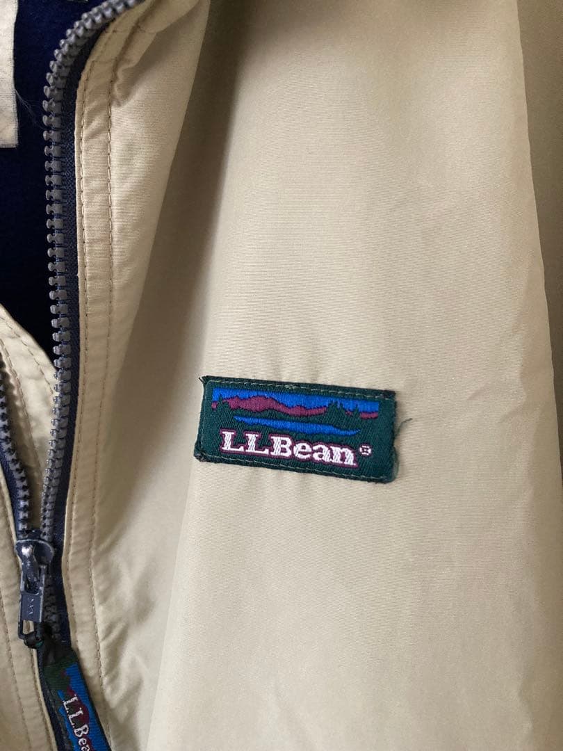 L.L.Bean ナイロンジャケット ベージュ ネイビー