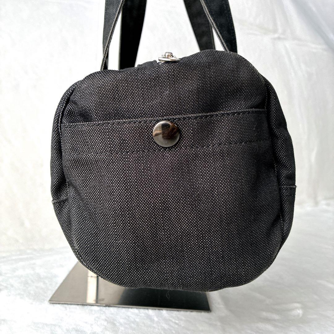 美品 ポーター PORTER スモーキー ミニボストン ドラムバッグ 黒 デニム
