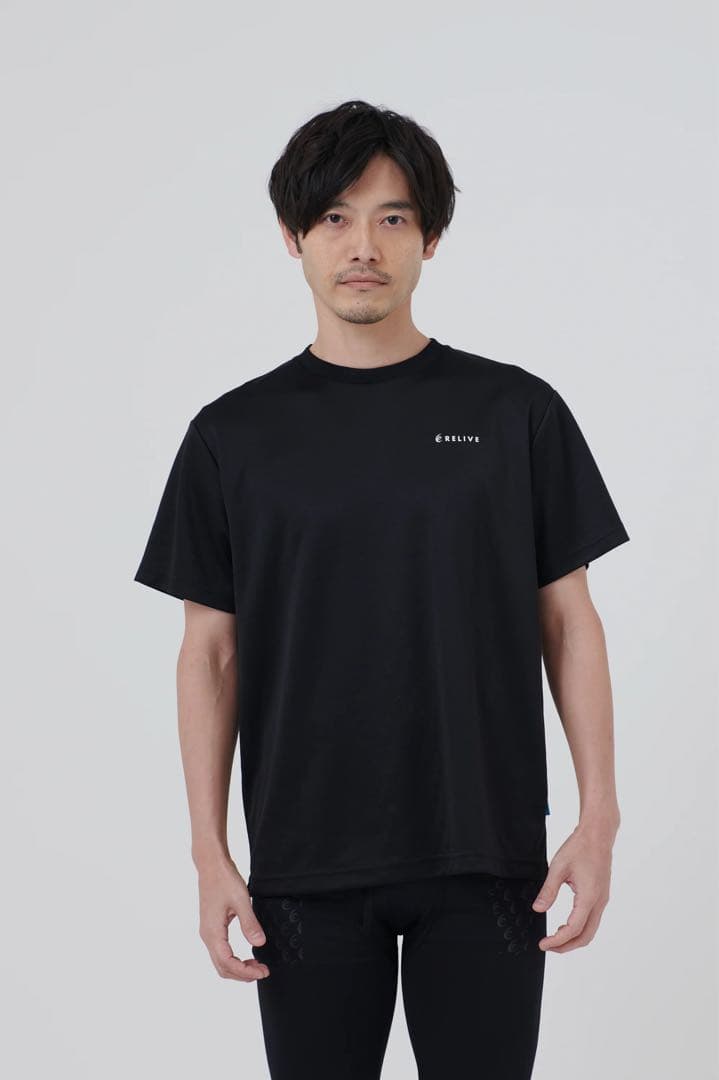 正規品保証！リライブシャツα　半袖　Tシャツ 丸ネック　ブラック　TFX