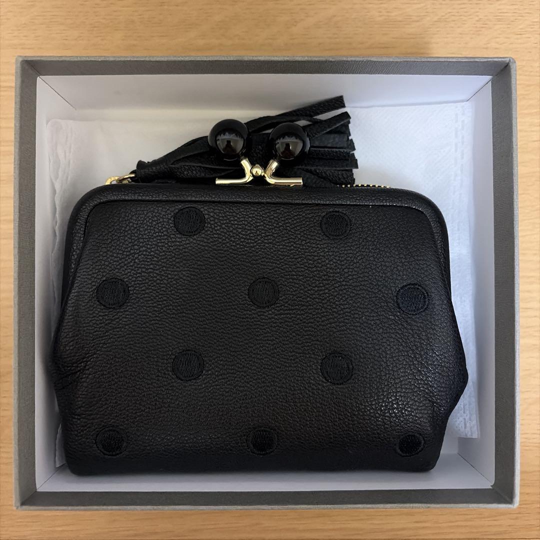 美品 ペルケ がま口二つ折り財布