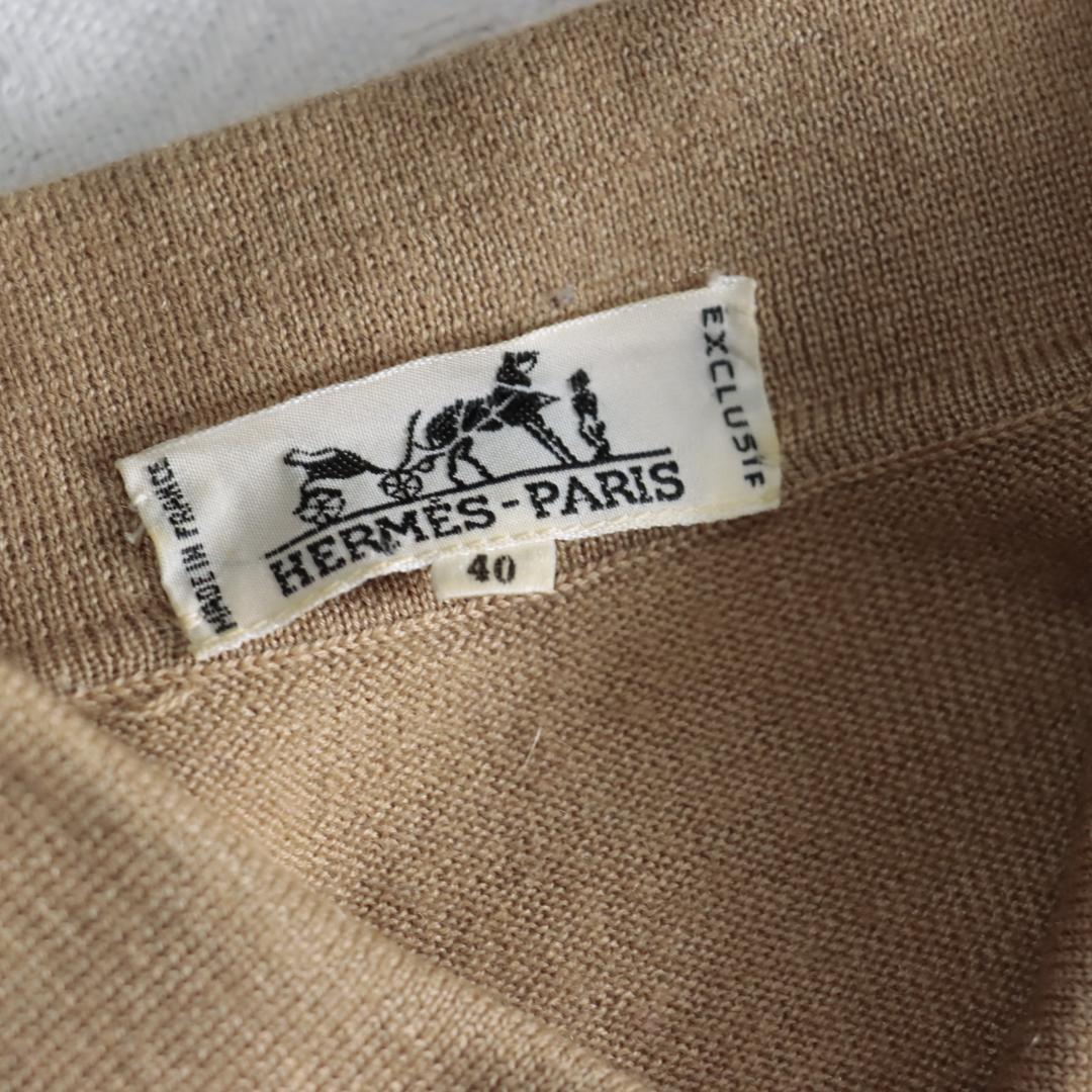 極美品！エルメス　カシミヤ×シルク　ニットブラウス　ポロシャツ