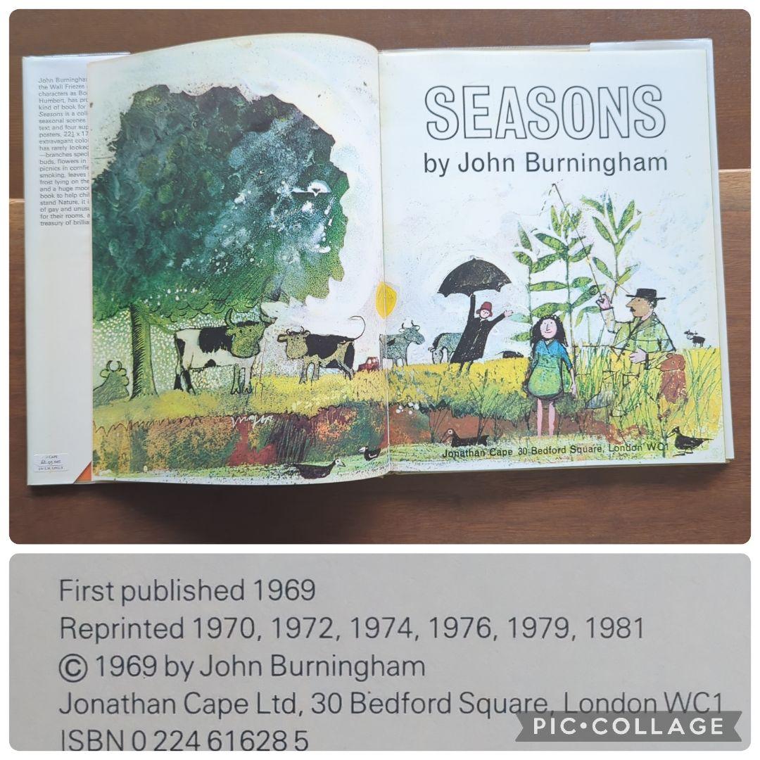 【ヴィンテージ本　大型本　希少本】SEASONS　Jhon Burningham