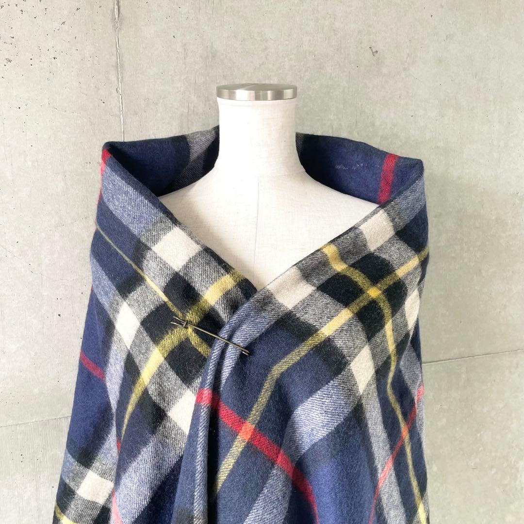 TWEEDMILLツイードミルBRITISHMADE大判チェック柄ウールストール
