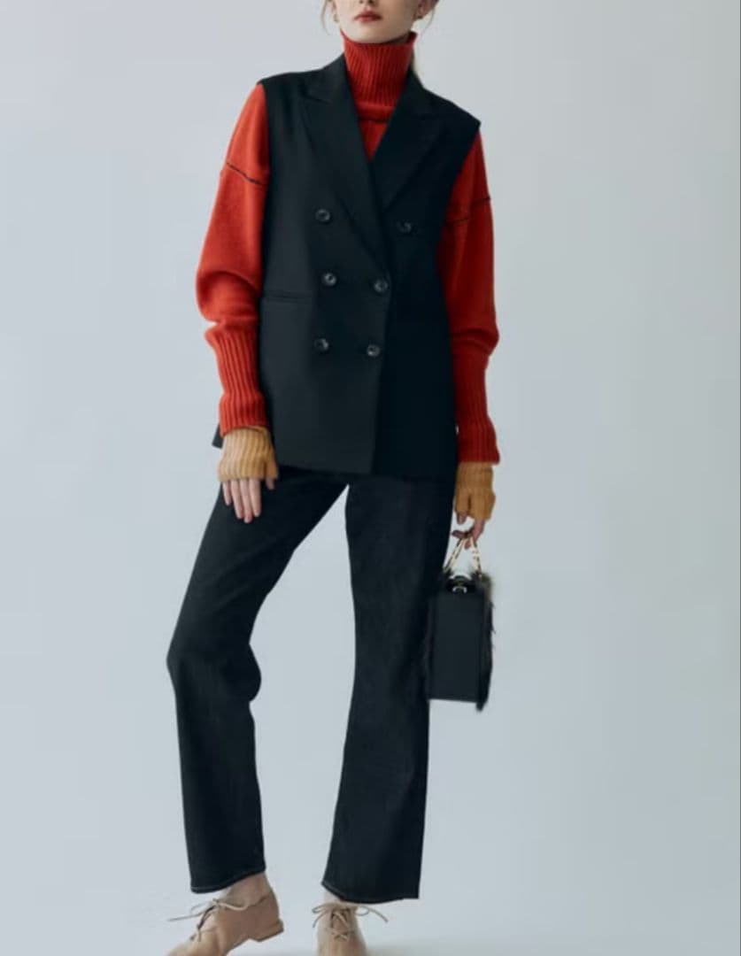 美品✨ヤヌーク　ボーイズストレート　LEA　デニムパンツ　ジーンズ　24　濃紺