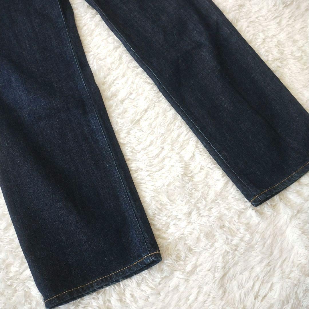 美品✨ヤヌーク　ボーイズストレート　LEA　デニムパンツ　ジーンズ　24　濃紺