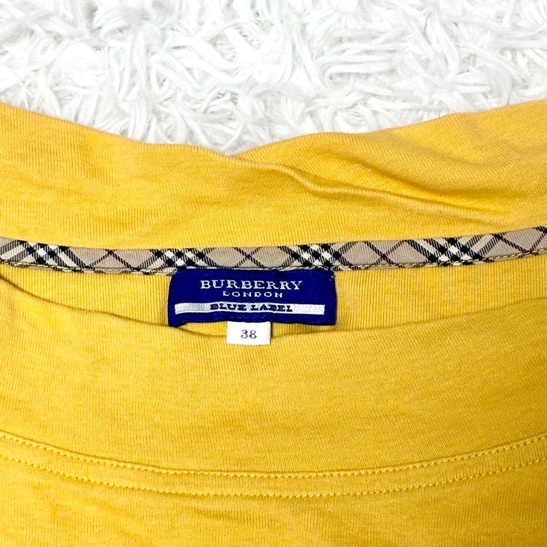 【極美品】バーバリーブルーレーベル　半袖Tシャツ　ホースロゴ　イエロー　綿100