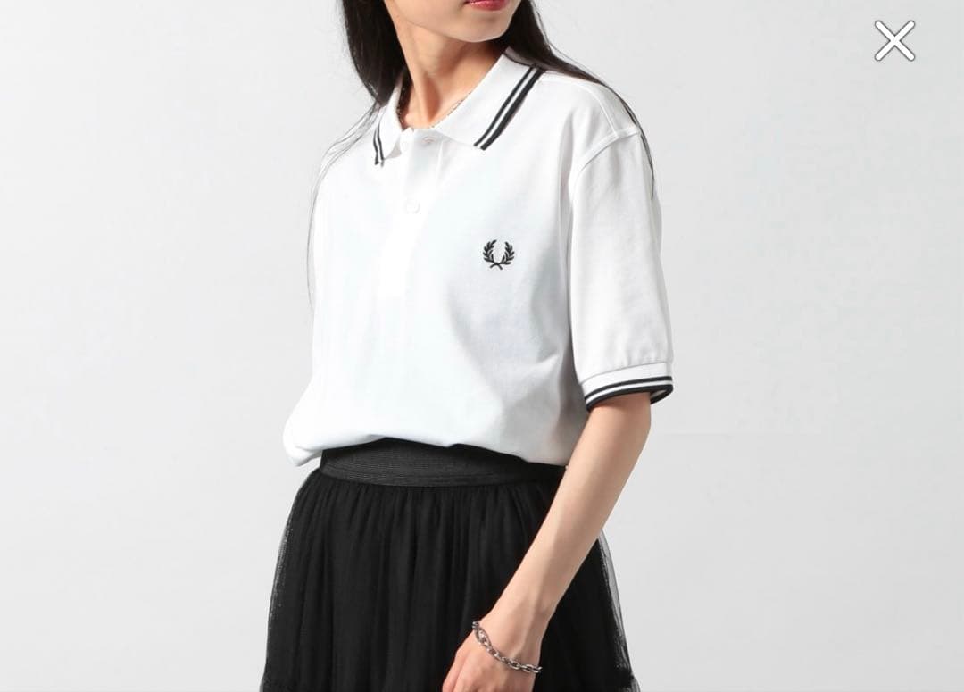 正規品 フレッドペリー FRED PERRY ポロシャツ 白 ホワイト