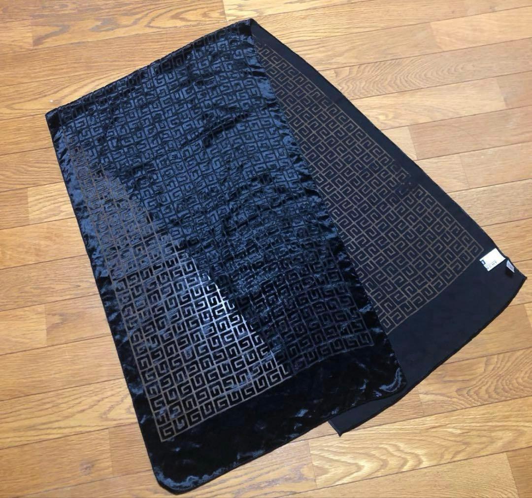 【再値下げ】美品 GIVENCHY 総柄4Gモノグラム ロングスカーフ 黒