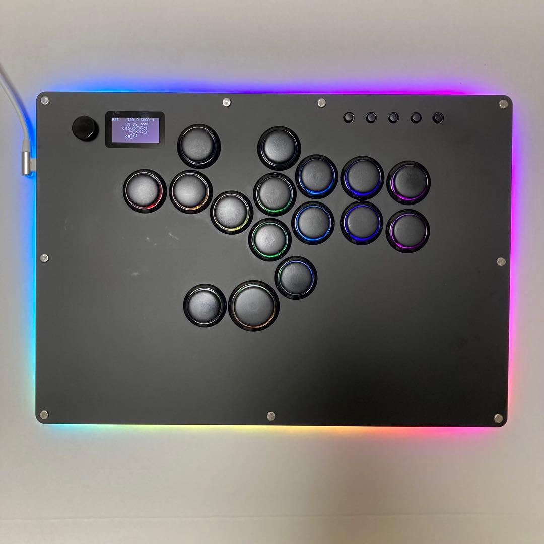 レバーレスコントローラー　Guilekeys GK-16-Black アケコン
