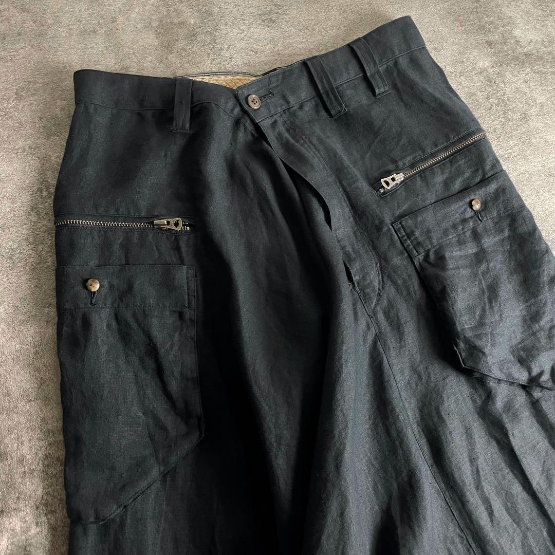 K*2様 Y2K PPFM リネン カーゴ サルエルパンツ 黒系