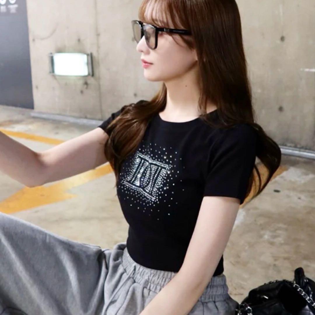新品タグ付きdarich シャイニーDDロゴコンパクトTシャツ ブラック