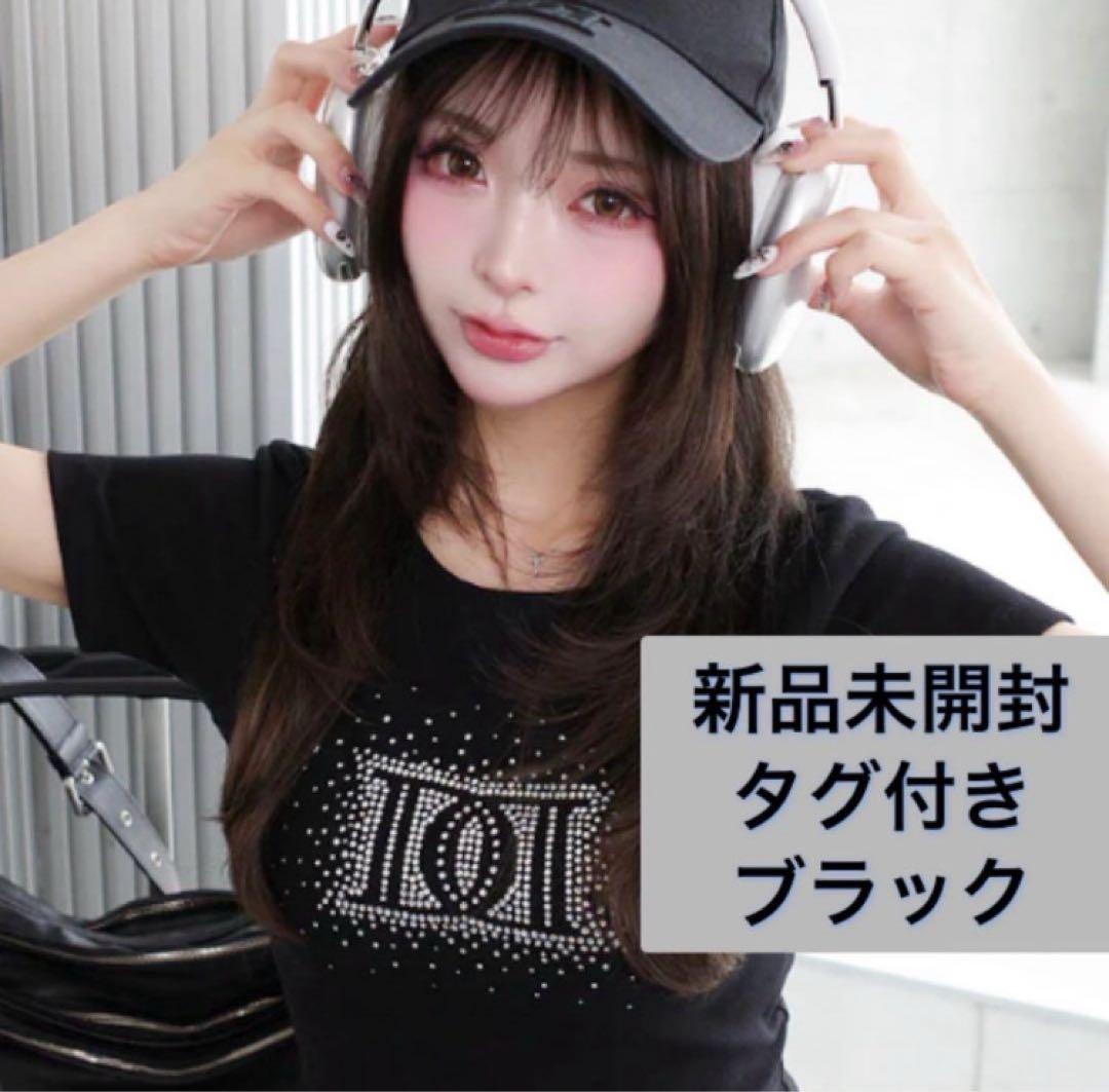 新品タグ付きdarich シャイニーDDロゴコンパクトTシャツ ブラック
