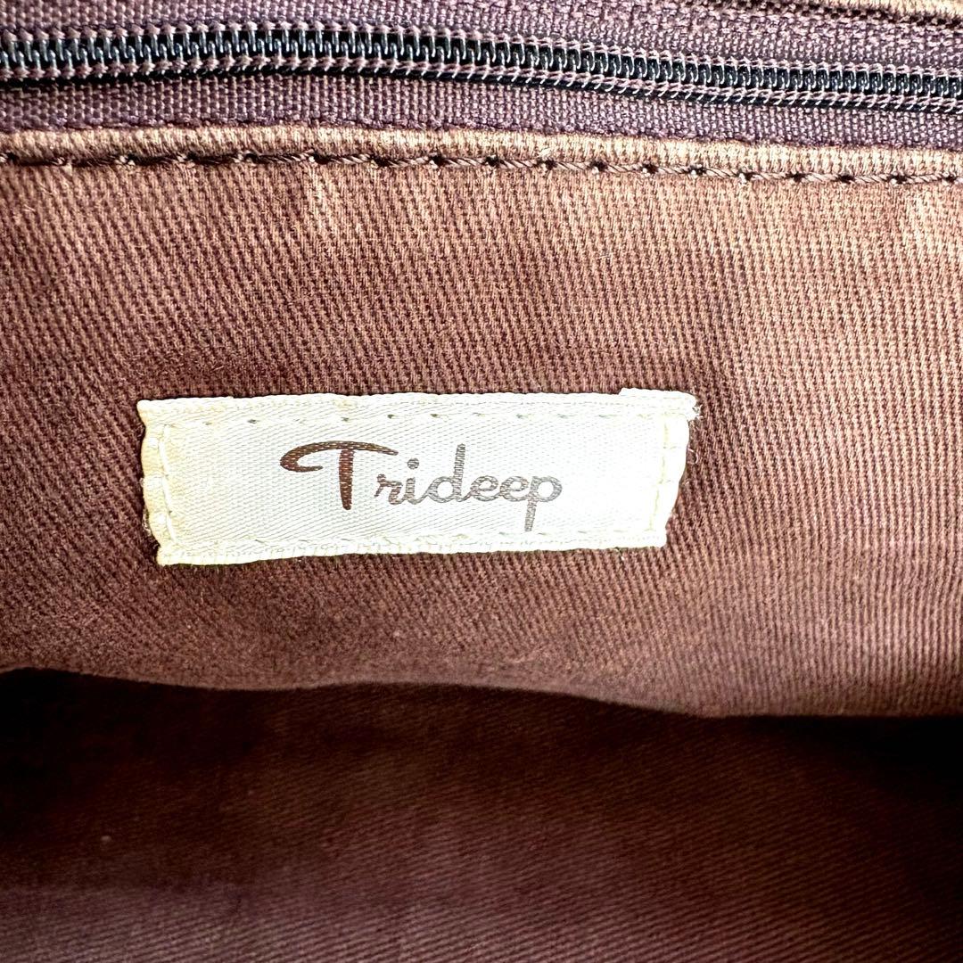 希少 Trideep トライディープ レザー パッチワークショルダーバッグ 本革