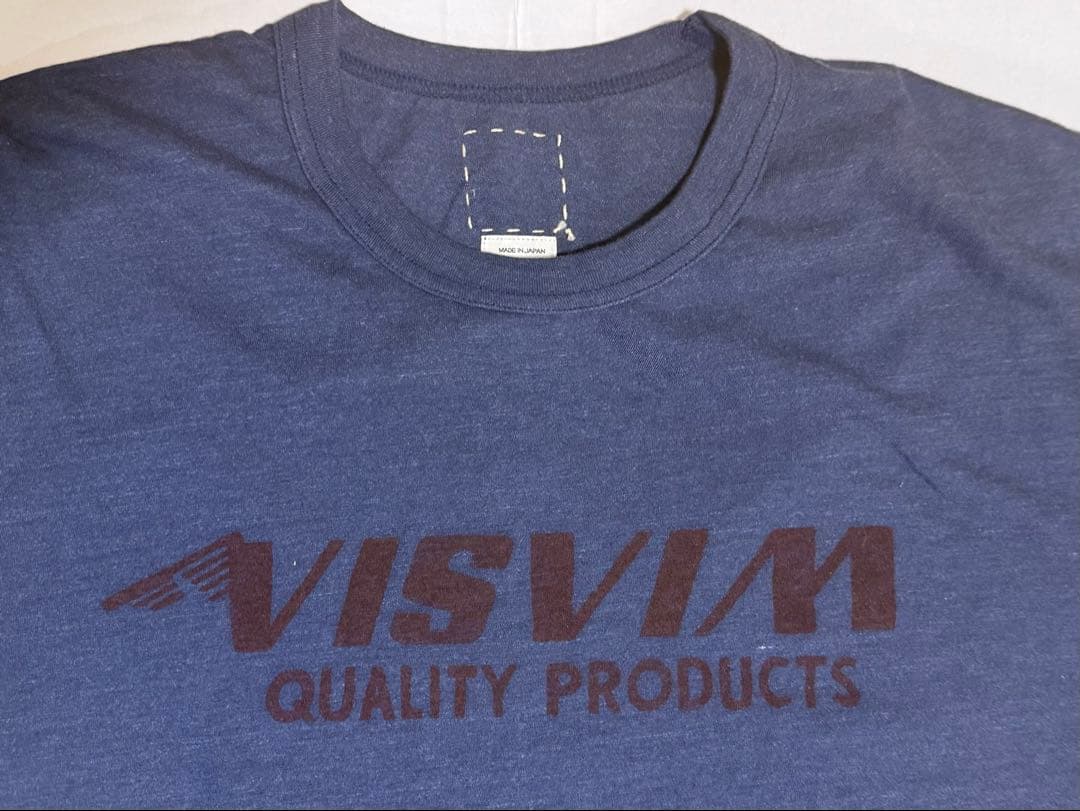 VISVIM FIL JUMBO ロゴプリントTシャツ クルーネック　NAVY