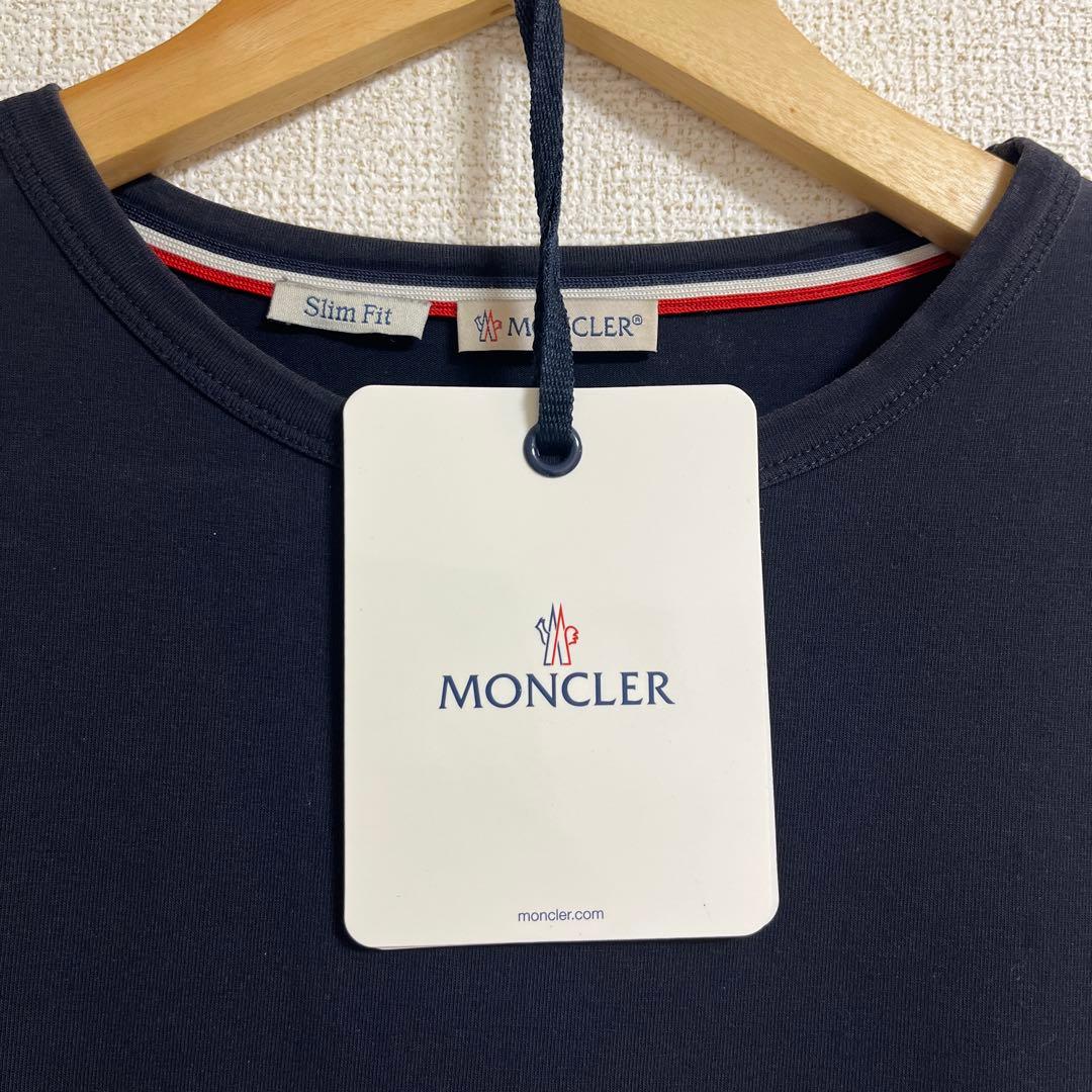 ひちゃMONCLER ネイビー スリムフィット Tシャツ
