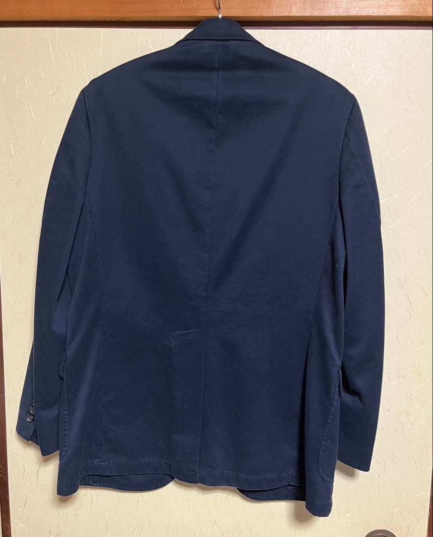 【Ralph Lauren】90s コットンテーラードジャケット　ネイビー