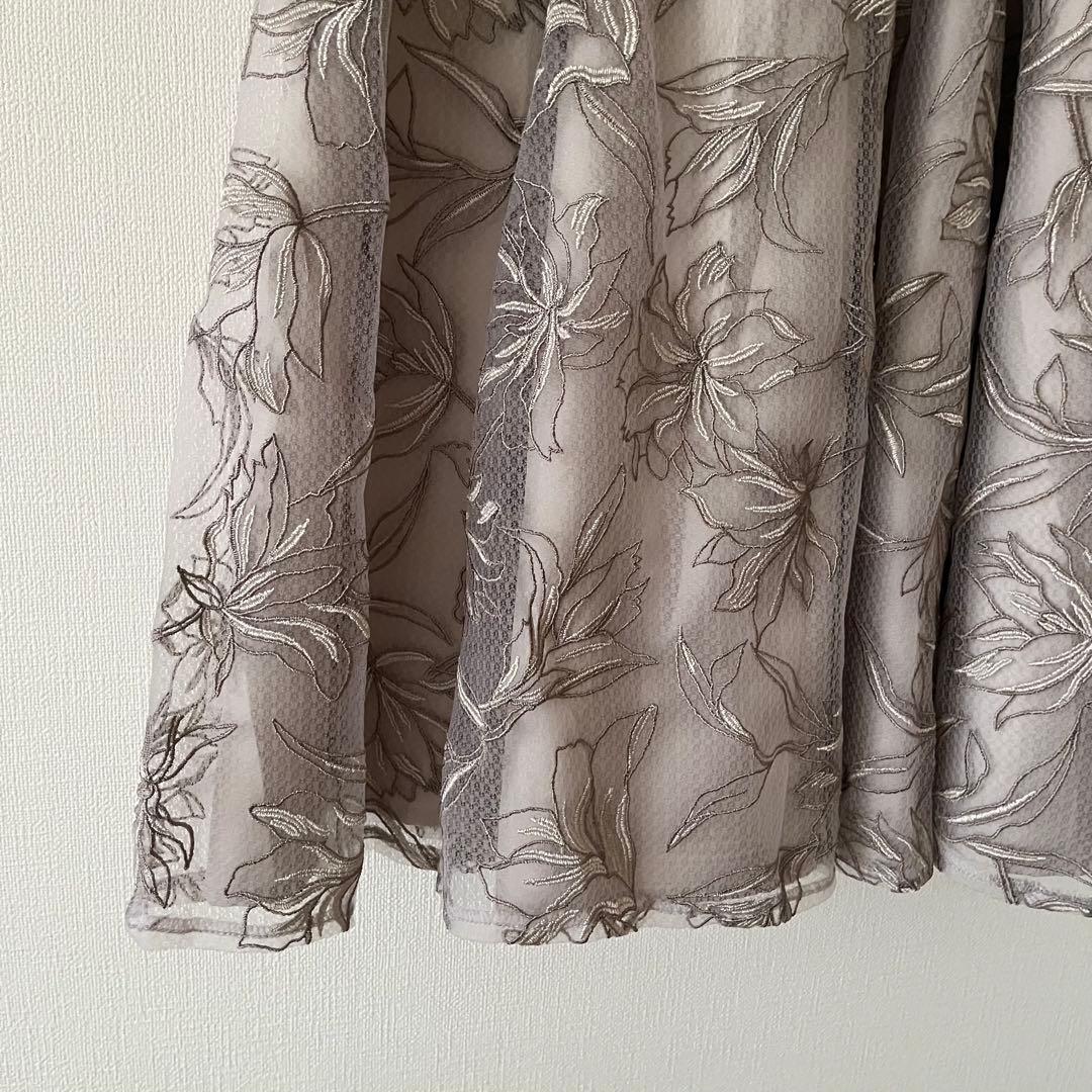 PROPORTION BODY DRESSING フラワーオーガン刺繍スカート
