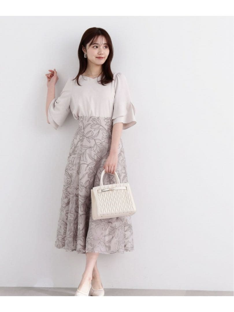 PROPORTION BODY DRESSING フラワーオーガン刺繍スカート