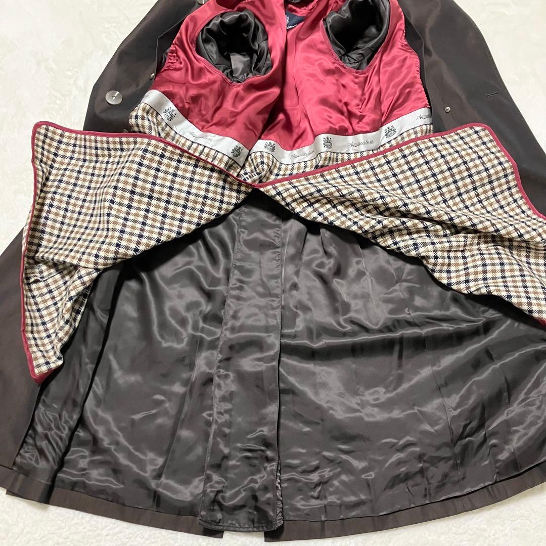 未使用級 Aquascutum ライナー トレンチコート 6F チェック ベルト