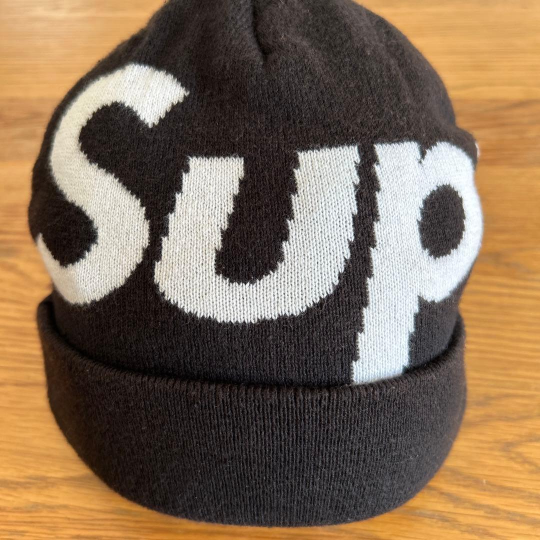 Supreme Big logo Beanie Black/Freeニット帽