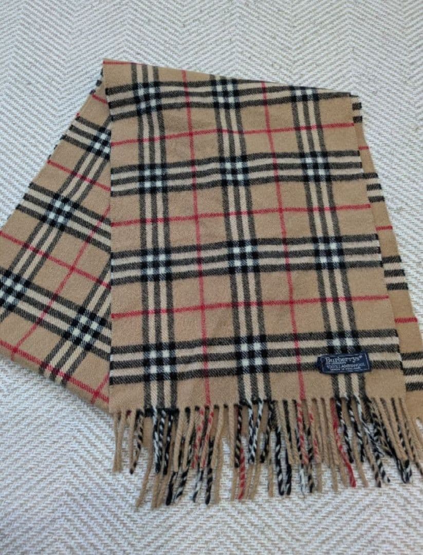 は*ん様 【美品】Burberrys ノバチェック マフラー ラムウール100%