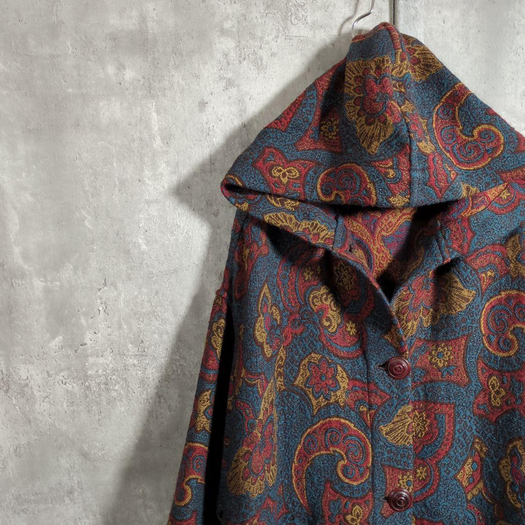 【80s~_vintage】MISSONI JacquardHoodieCoat