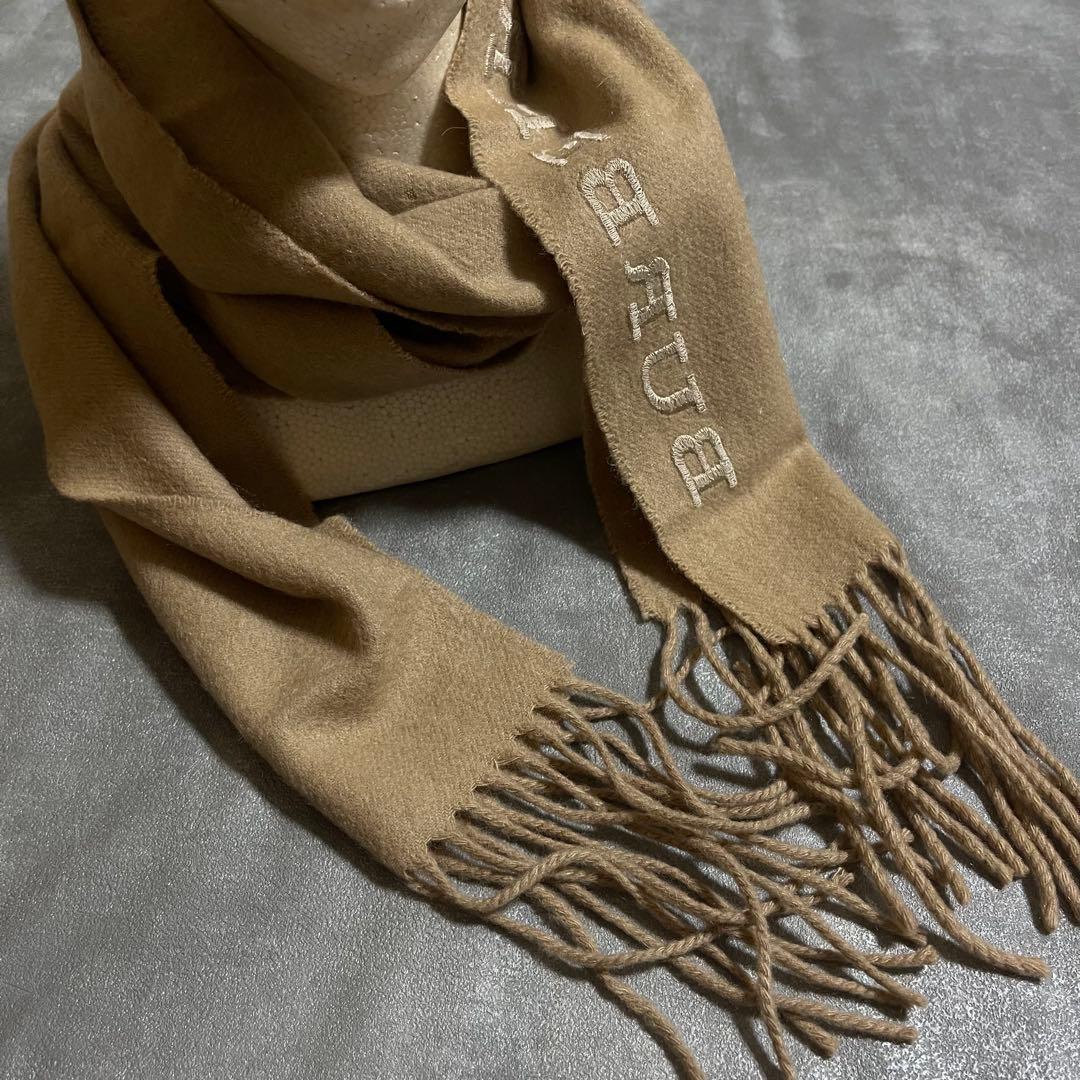 美品 BURBERRY バーバリー マフラー カシミヤ フリンジ ユニセックス