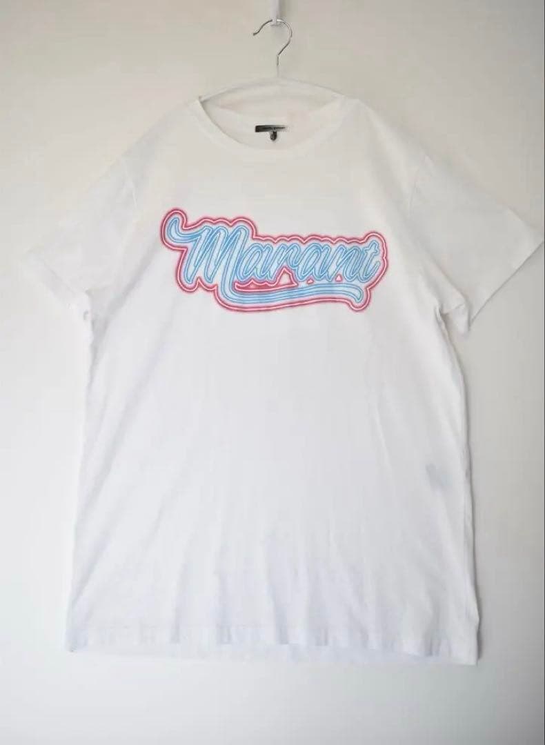 激レア希少！BTSジミン着用TシャツISABEL MARANTロゴTシャツ半袖白