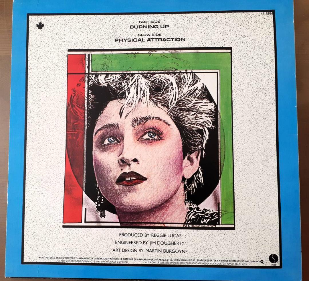 美盤　マドンナ　Burning Up　カナダ盤 12” シングル レコード