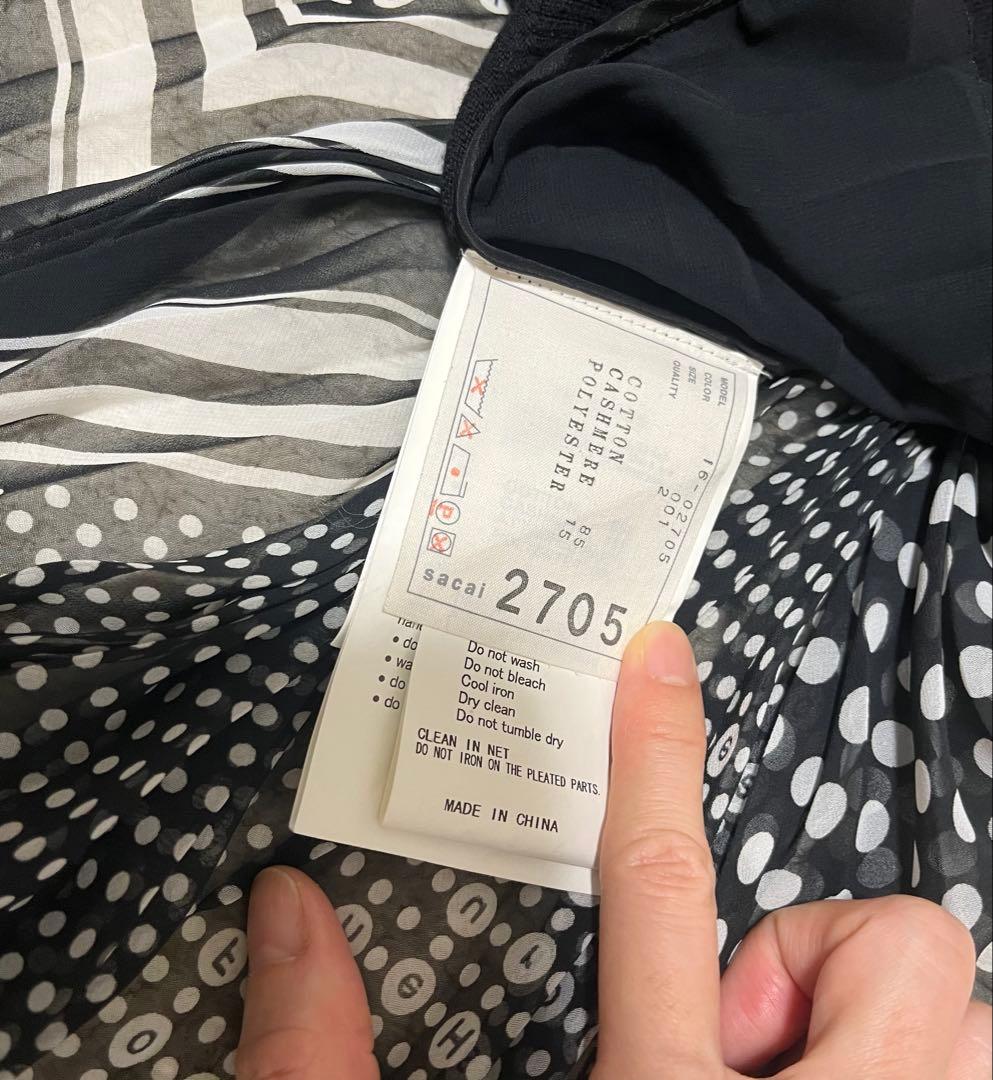 【sacai】バックプリーツニット