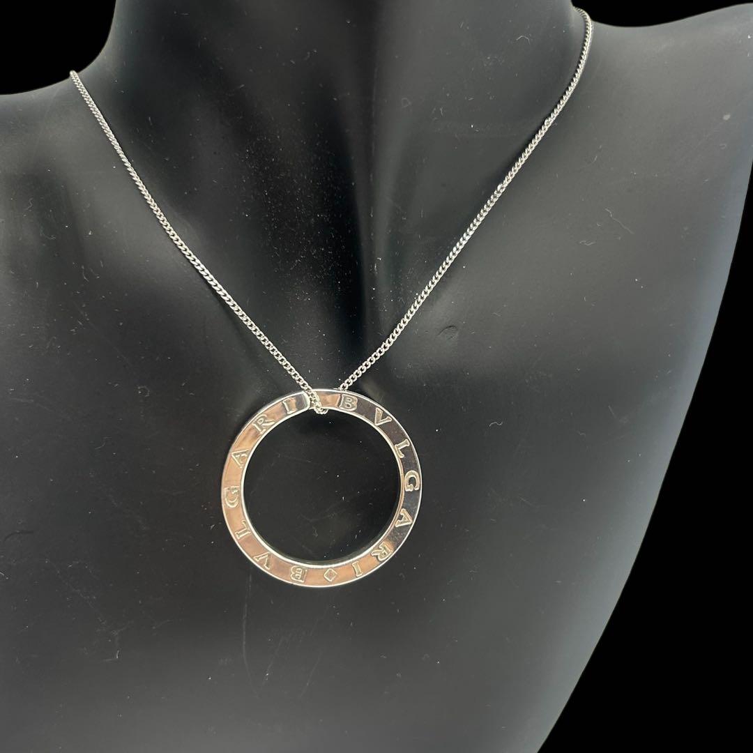 BVLGARI シルバー 円形ペンダント ネックレス