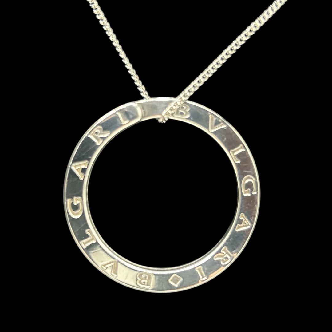 BVLGARI シルバー 円形ペンダント ネックレス