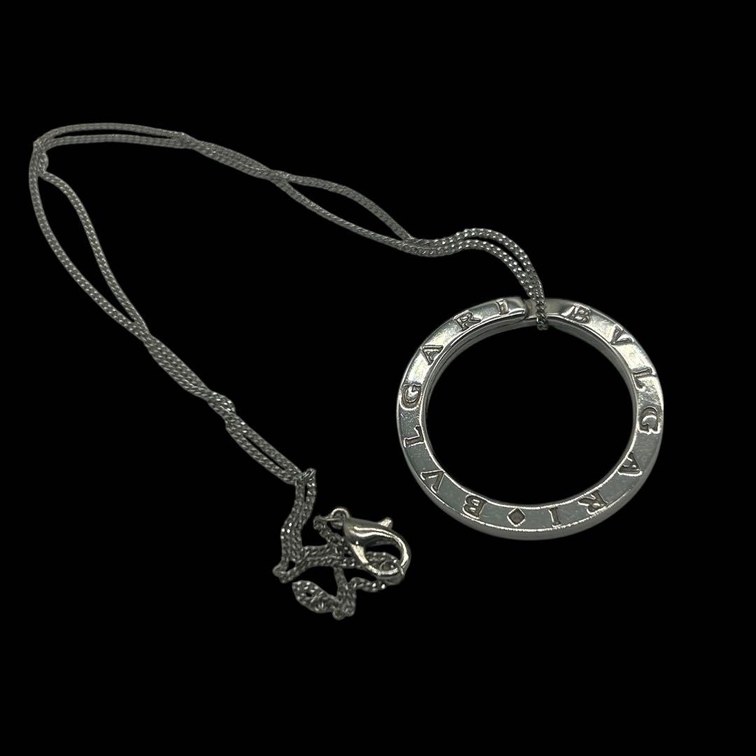 BVLGARI シルバー 円形ペンダント ネックレス