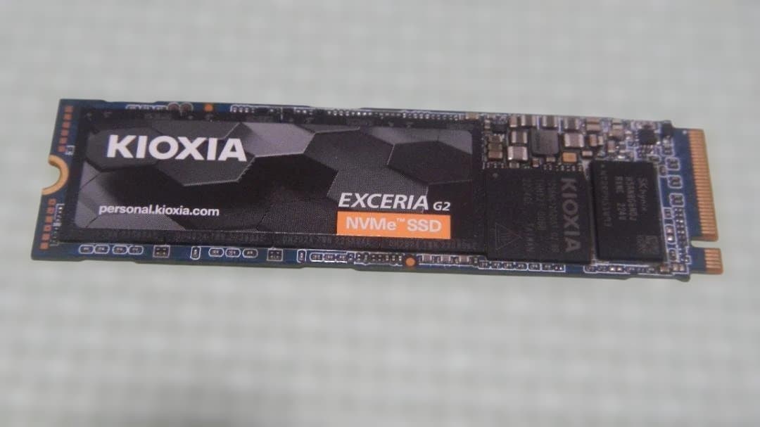 【動作品】KIOXIA NVMe SSD 1TB／使用時間75時間
