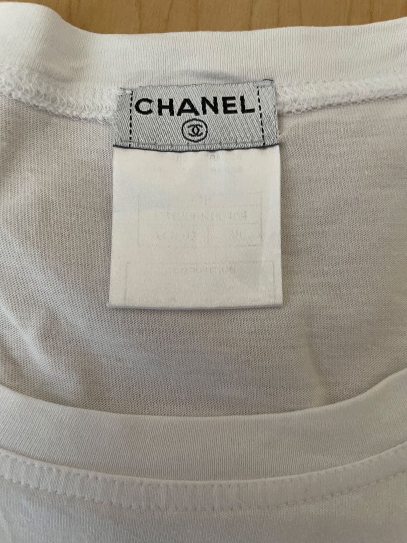 CHANEL Tシャツ FOREVER サイズ38 スパンコールワッペン