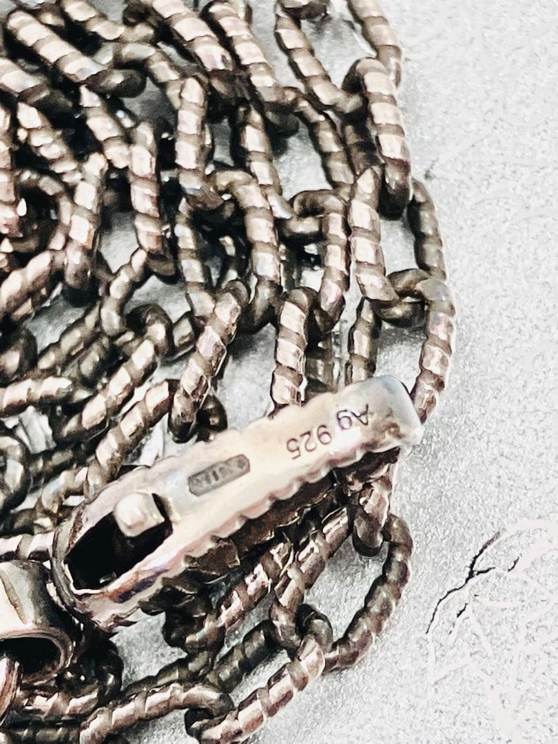 【超美品】GUCCI アラベスクチェーン ネックレス 男女兼用　SV925