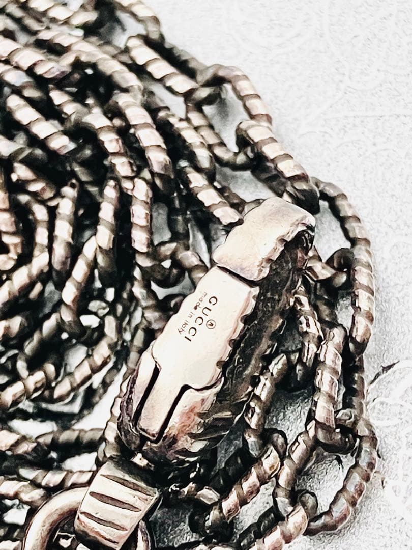 【超美品】GUCCI アラベスクチェーン ネックレス 男女兼用　SV925