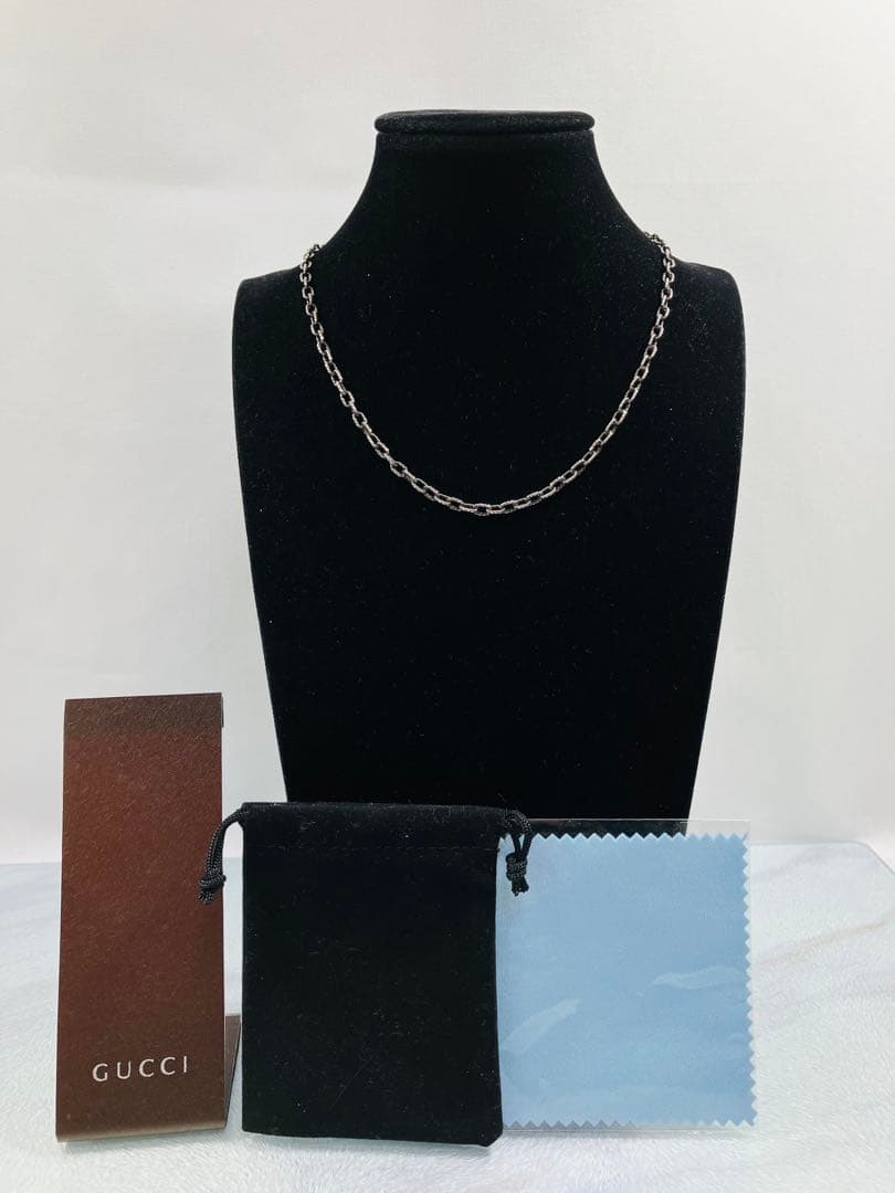 【超美品】GUCCI アラベスクチェーン ネックレス 男女兼用　SV925