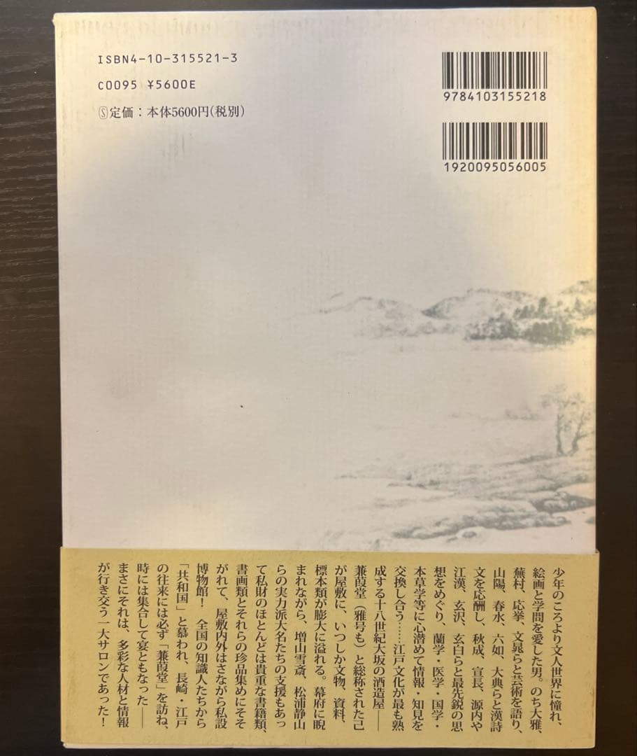 木村蒹葭堂のサロン　中村真一郎著　新潮社刊