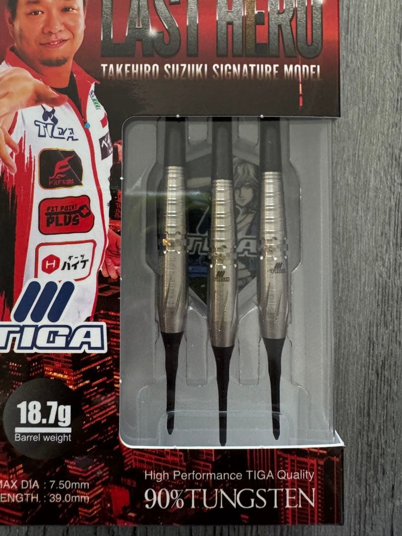 【新品】ティガ ラストヒーロー 2BA 鈴木猛大選手モデル ダーツ バレル