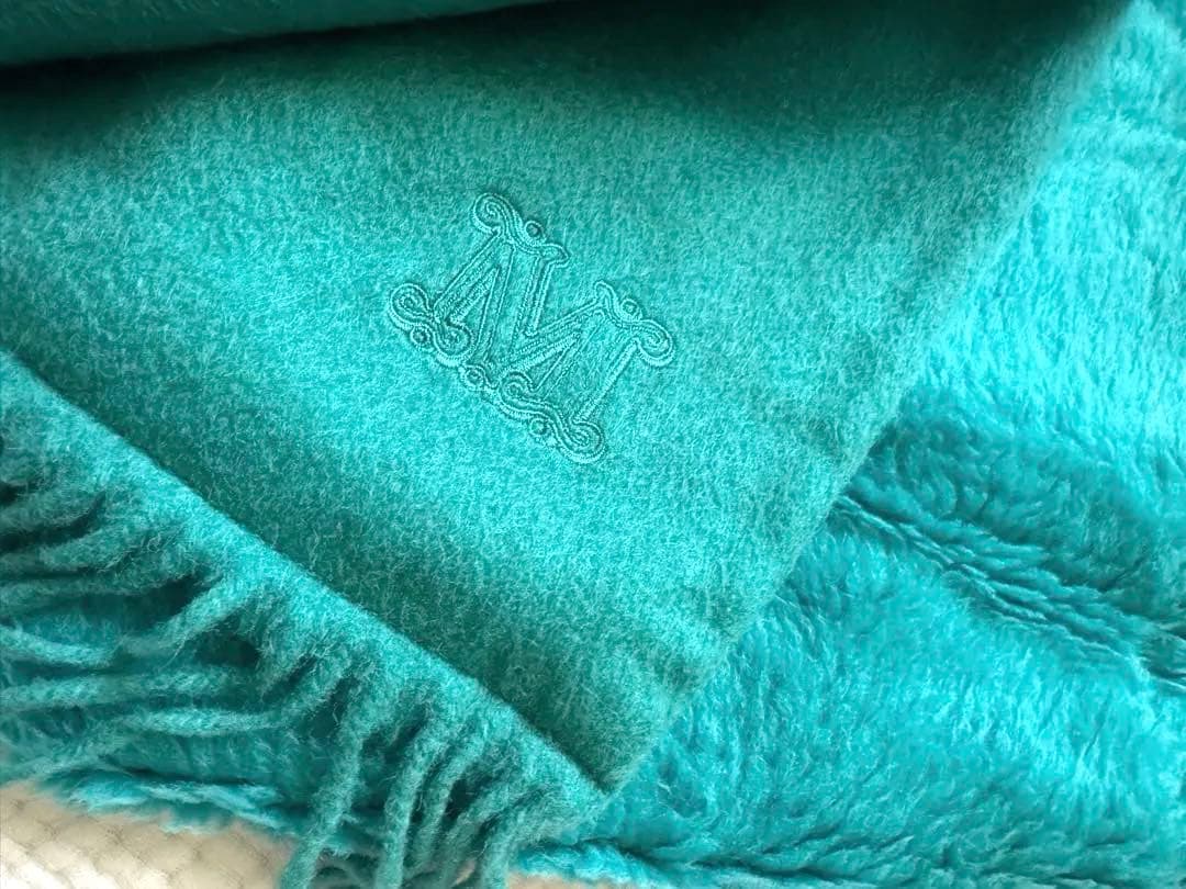 20日までお値下げ★Max Mara テディ マフラー ターコイズ