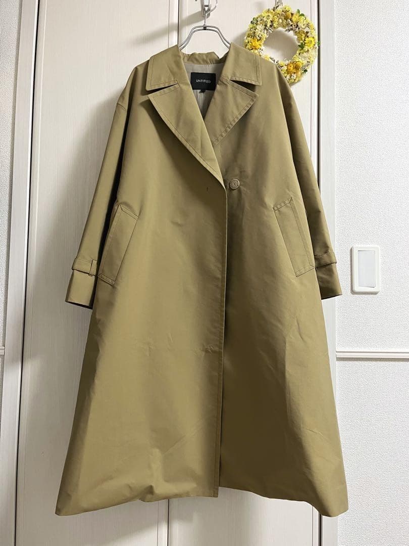 UNTITLEDドロップショルダー トレンチコートコットン混 定価4.8万円