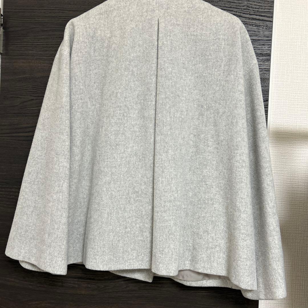 UNTITLED 羊の毛79%グレー ショート コート サイズ2美品