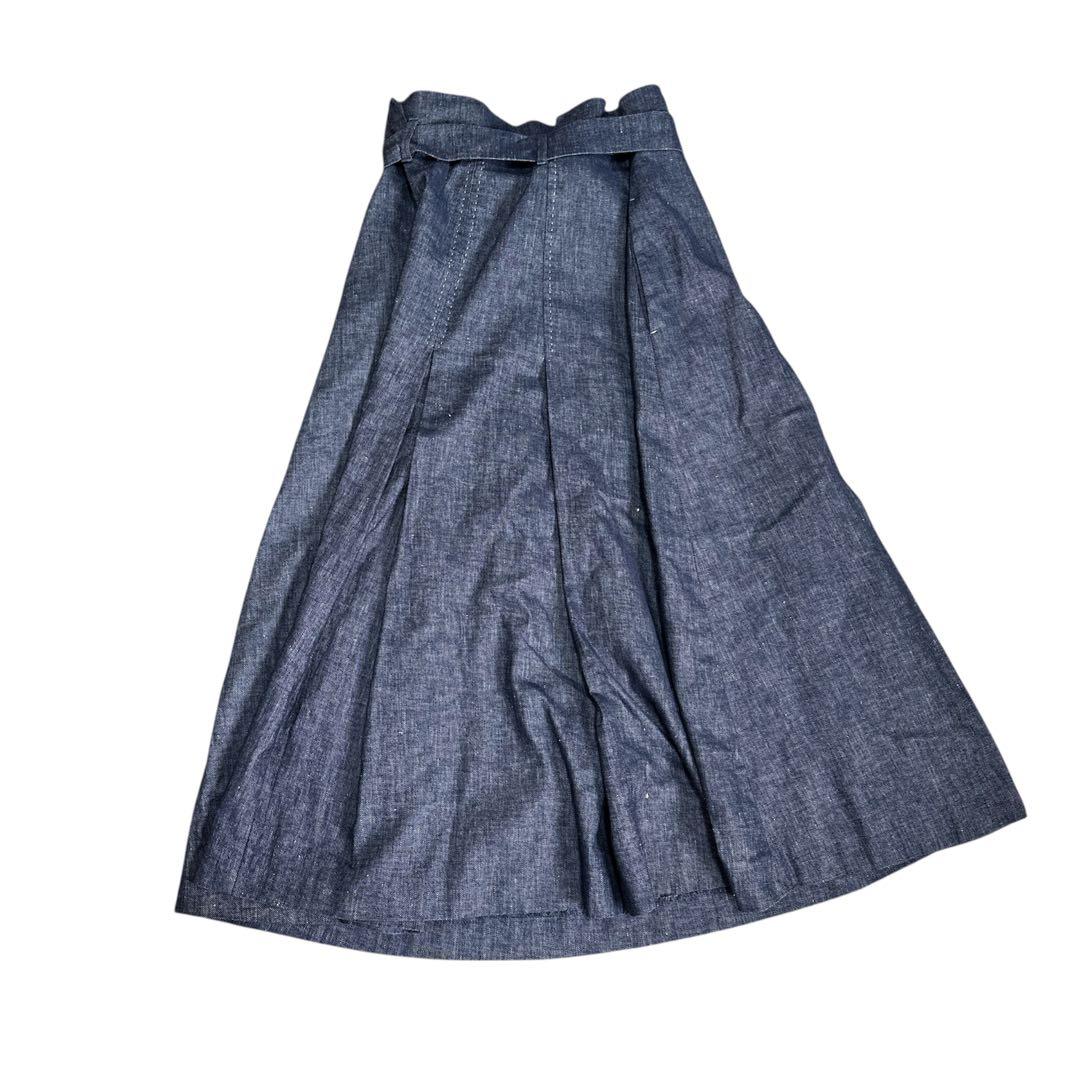 MaxMara Studio フレアスカート ミモレロング　麻　リネン7.15万