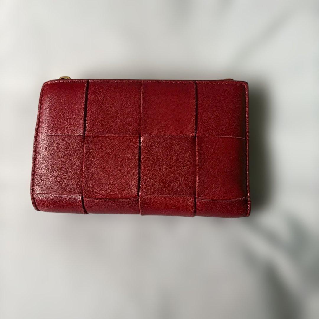 BOTTEGA VENETA 二つ折り財布 レッド