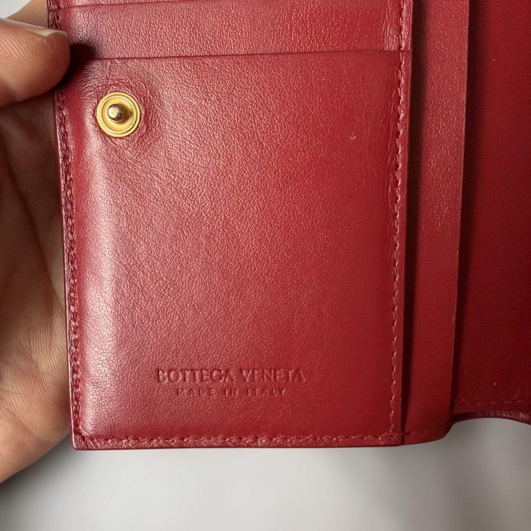 BOTTEGA VENETA 二つ折り財布 レッド