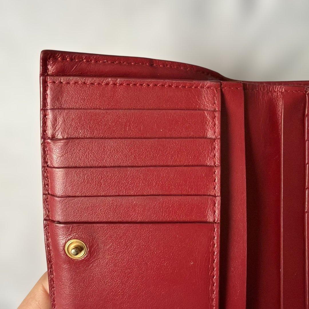 BOTTEGA VENETA 二つ折り財布 レッド