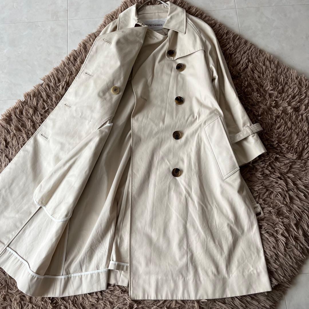 J&M DAVIDSON トレンチコート ベルト　ベージュ　サイズ8 コットン