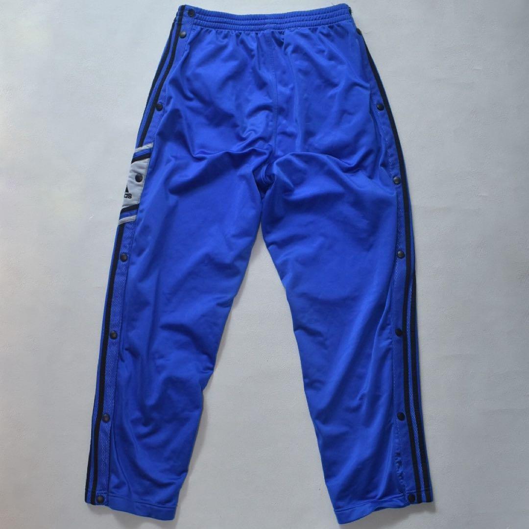 希少✨90s adidas フロッキー サイドスナップ トラックパンツXLブルー
