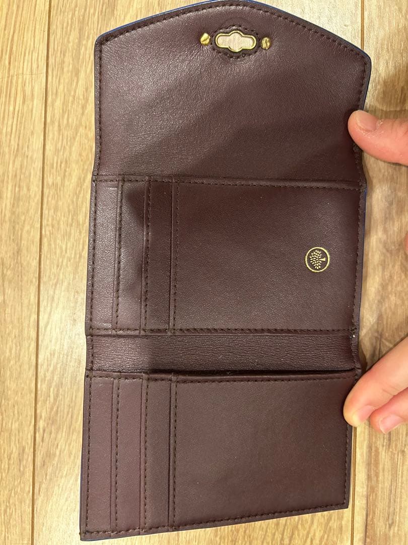 Mulberry ネイビー 三つ折り財布